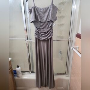 R&M Richards Elegant Champagne colored Evening Jumpsuit. SZ 10; Zip Closure. $90